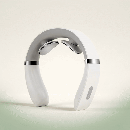 Rotation 360 degrés du masseur cervical Relaxialis blanc