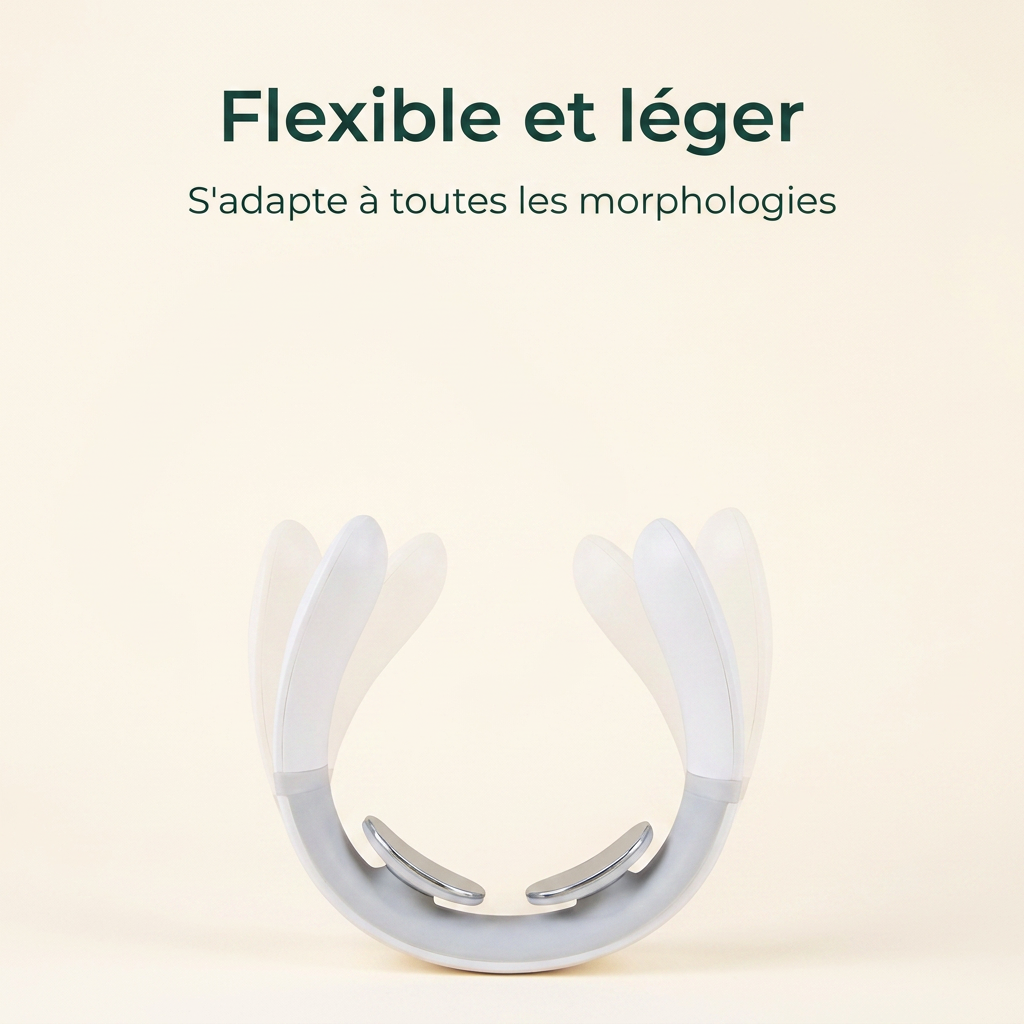 Masseur cervical flexible et léger, s'adapte à toutes les morphologies