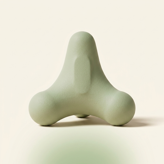 Boule de massage Relaxialis — outil de pression ciblée en silicone vert sauge
